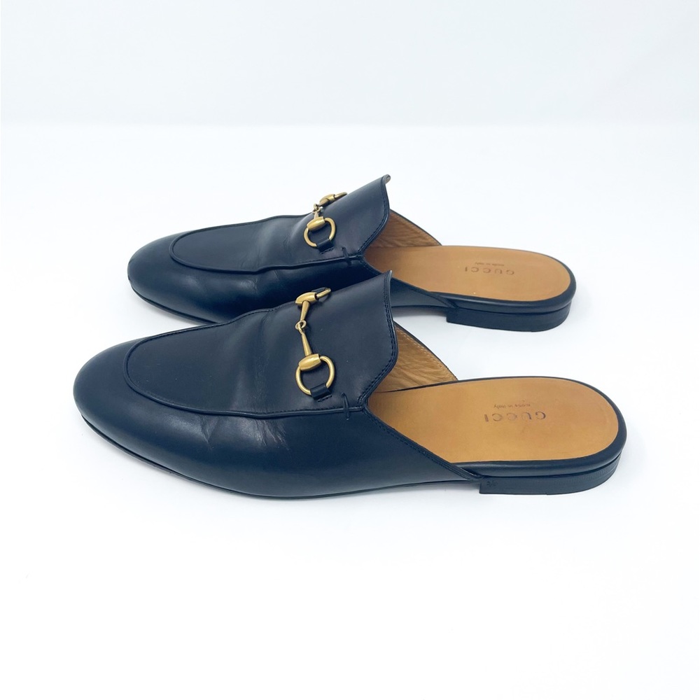 GUCCI Authenticated Princetown Black Leather Horsebit Loafer Mule 10.5 - Picture 6 of 11